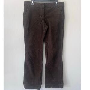 J. Crew City Fit Corduroy Pants Sz 10 Brown Mid Rise Boho Y2K Preppy‎ Minimalist